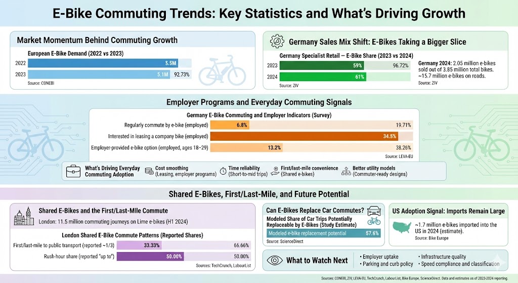 ebike commuting trends statistics
